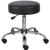 Boss Black Antimicrobial Vinyl Medical Stool