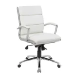 Boss Executive CaressoftPlus Chair with Metal Chrome Finish – Mid Back