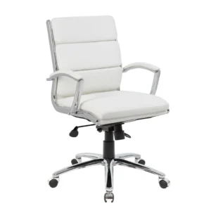 Boss Executive CaressoftPlus Chair with Metal Chrome Finish – Mid Back