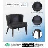 Boss Ava guest, accent or dining chair – Black