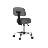 Boss Grey Antimicrobial Medical Stool W/ Back Cushion