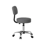 Boss Grey Antimicrobial Medical Stool W/ Back Cushion