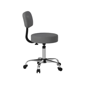 Boss Grey Antimicrobial Medical Stool W/ Back Cushion