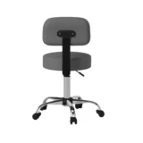 Boss Grey Antimicrobial Medical Stool W/ Back Cushion
